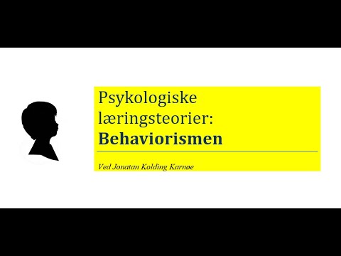 Psykologiske læringsteorier: Behaviorismen