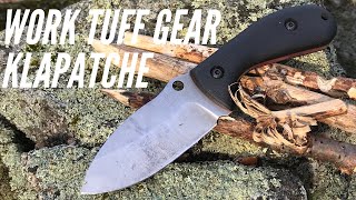Work Tuff Gear Klapatche Knife: Sweet Compact Fixed Blade for Camping, Bushcraft