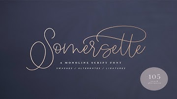 Somersette Script Font Font Free Download