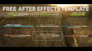 9 Dynamic Titles (Free After Effects template)