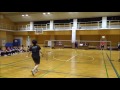 【東京富士大学】佐々木選手と学生のバドミントンラリー