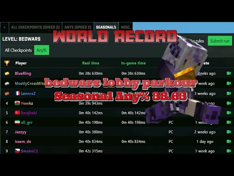[World Record] hypixel lobby Any%:38.63 sec
