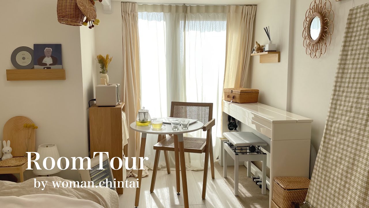 【ルームツアー】1K 6畳 一人暮らし | ナチュラルインテリアで温かみのあるお部屋作り | 無印良品 | room tour