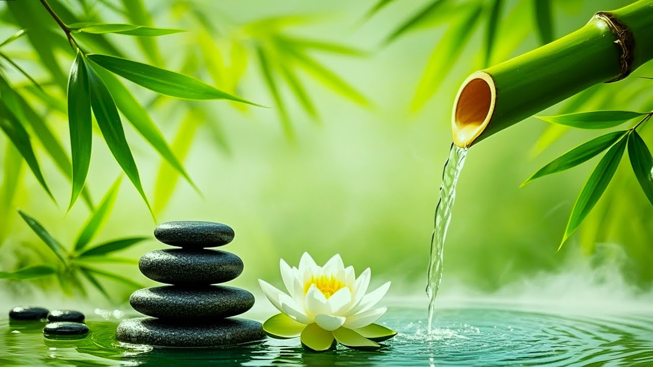 Deep Sleep Relaxing Music 🌿 Bamboo Water Sounds, Nature Ambience for Anxiety Relief