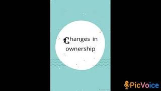 Changes in ownership part 1