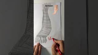 6 Minute Foot Drawing Challenge | Charcoal Sketch & Grading #art