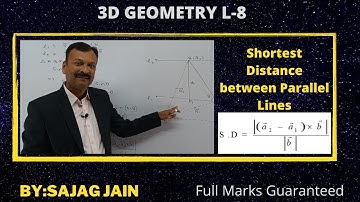 Shortest Distance between Parallel Lines | Direction Ratios | Direction Cosine | 3D | Class 12 | JEE