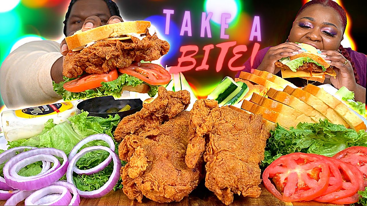 HOMEMADE FRIED CHICKEN SANDWICH MUKBANG!! | MUKMAS DAY 10!! | HASHTAG THE CANNONS | EATING SHOW