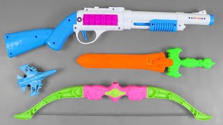 Colorful Toy Bow and Arrows with Soft Big Toy Gun ! Wonderful Toy Sword and Fighter Jet screenshot 4