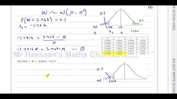 WST01/01, (IAL), Edexcel, S1, October 2019, Q6, Normal Distribution, Finding Mean and SD, Outliers