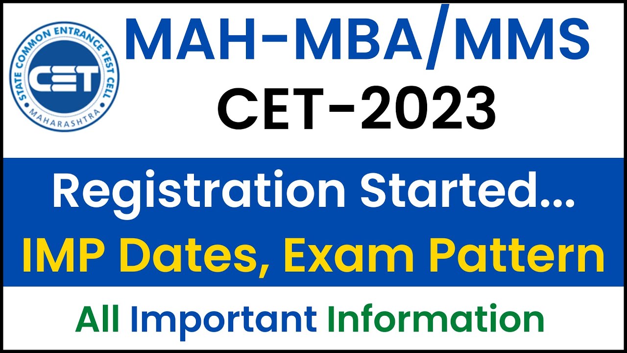 MAH MBA CET 2023 | Registration Started | IMP Dates | New Exam Pattern |  Ronak Shah - YouTube
