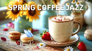 Soft Spring Coffee Jazz 🌸 Smooth Jazz Instrumental Music & Bossa Nova Piano for Good Mood