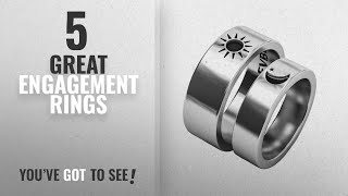 10 Best Couple Engagement Rings 2018 EVBEA Sun and Moon Ring Set Vintage Engagement Rings for