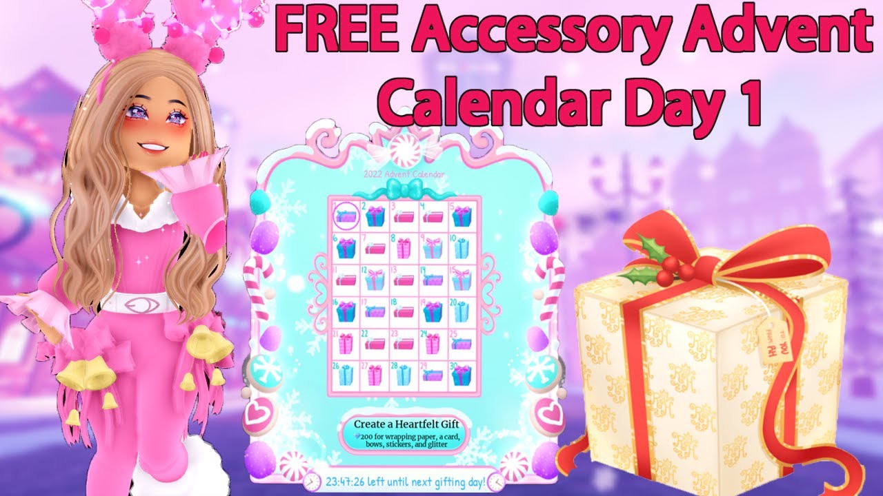 Advent Calendar Day 1 FREE ACCESSORY Royale High Christmas Update YouTube