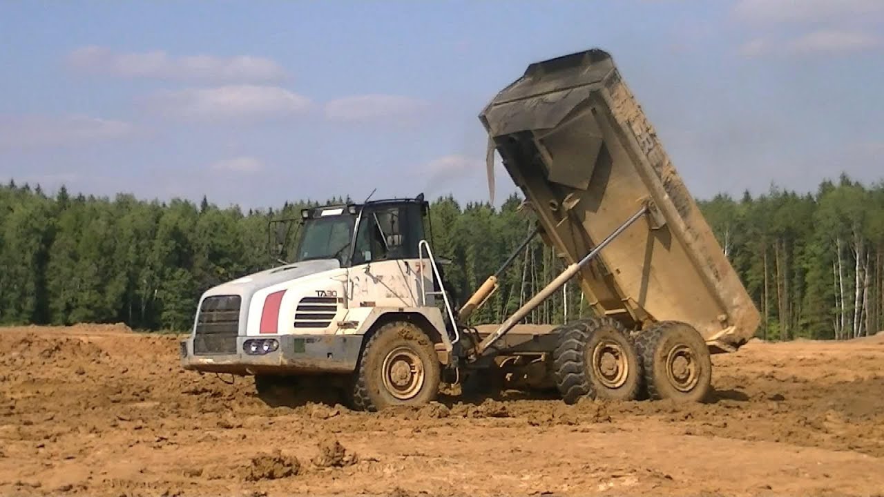 Terex TA30-7 ADT`s unloading