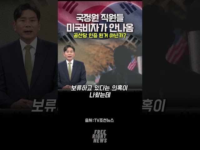 국정원 직원들이 비자가 안나온다고?