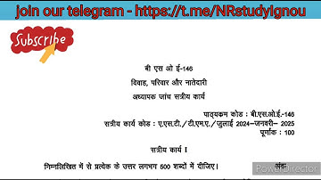 BSOE 146 Solved handwritten assignment 2024-2025 | BSOE 146 Solved assignment in hindi 2024-2025 |