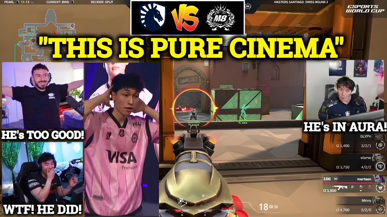 Tarik, S0m & Sliggy Reacts to M8 vs TL Crazy Cinema Gameplay in Valorant Masters Santiago 2026