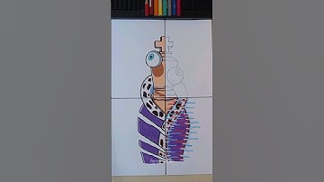 Drawing KINGER Amazing Digital Circus in 4 Different Art Styles with Posca Markers part 3! #shorts