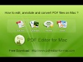 How to Edit, Annotate and Convert PDF files on Mac? [PDF Editor]