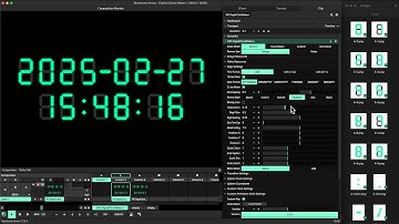 [Resolume plugins] Digital Clock Maker + (made with Wire)