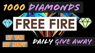 1000 DIAMONDS GIVEWAY || FREE FIRE || #giveaway #freefire #freediamonds screenshot 4