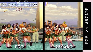 King of Fighters 2002 - PS2 vs Arcade (3D vs 2D) [60fps]