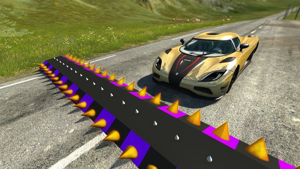 Speed crash. BEAMNG Speed Bump. BEAMNG Drive Speed Bump. BEAMNG Drive острые шипы. Спайк спуск гонки.