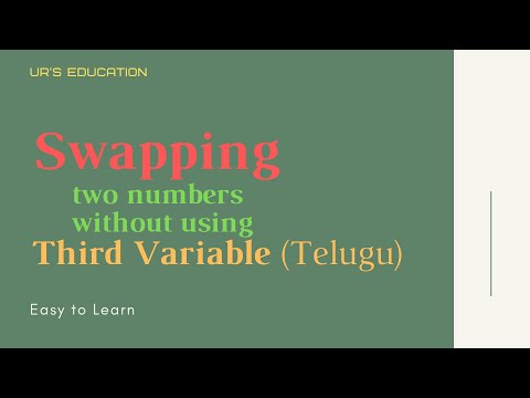Swapping of two numbers without using Third variable in C in Telugu