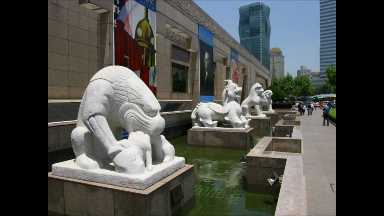 Shanghai, China - Museum of Art and Acrobat Show