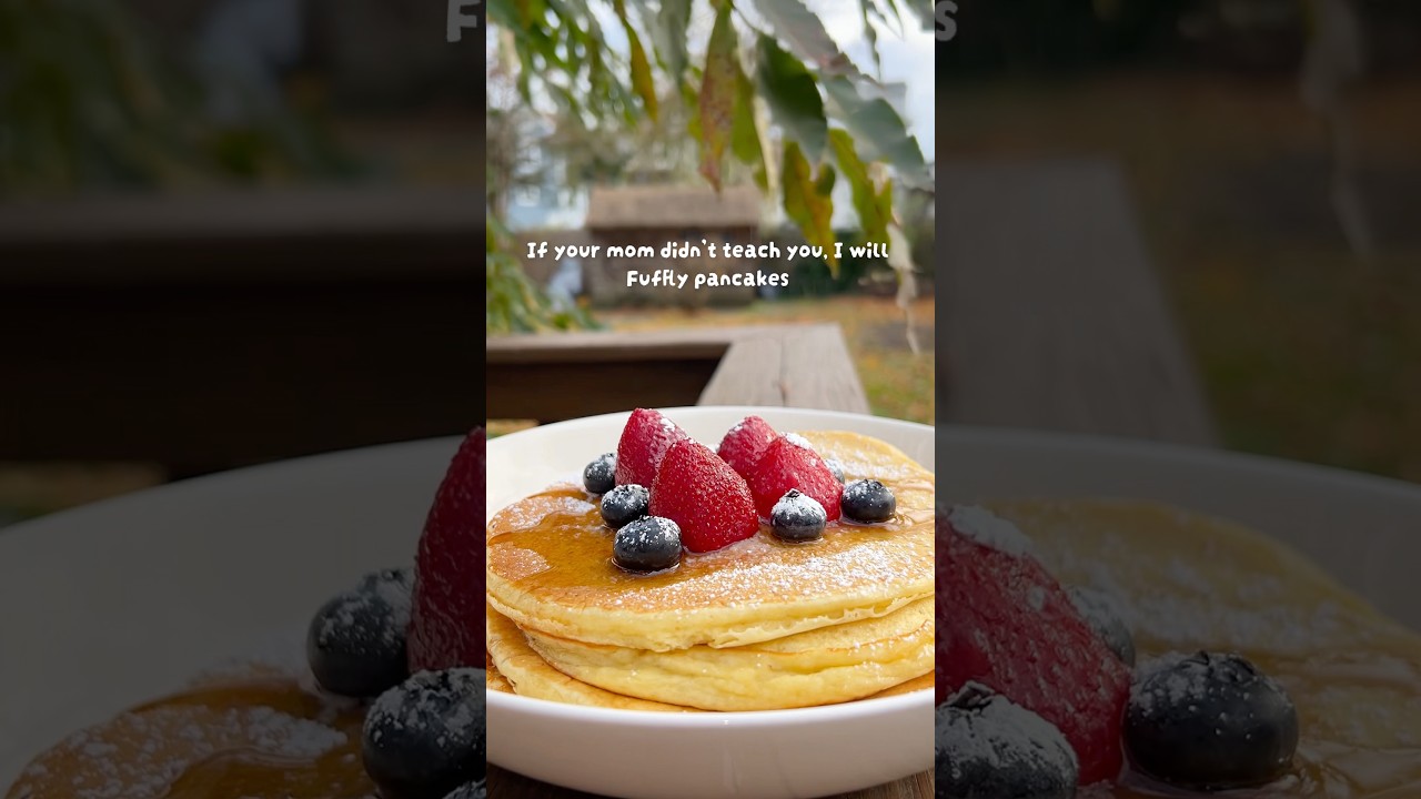 Super fluffy pancakes 🥞 #pancakes #fluffypancake  #easyrecipes #shorts