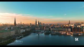 5K Hamburg Alster Sunrise - DJI Mavic 3 Cine