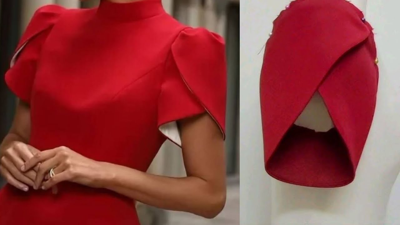How to cut and sew a petal/tulip sleeves. #beginners # sleeves design