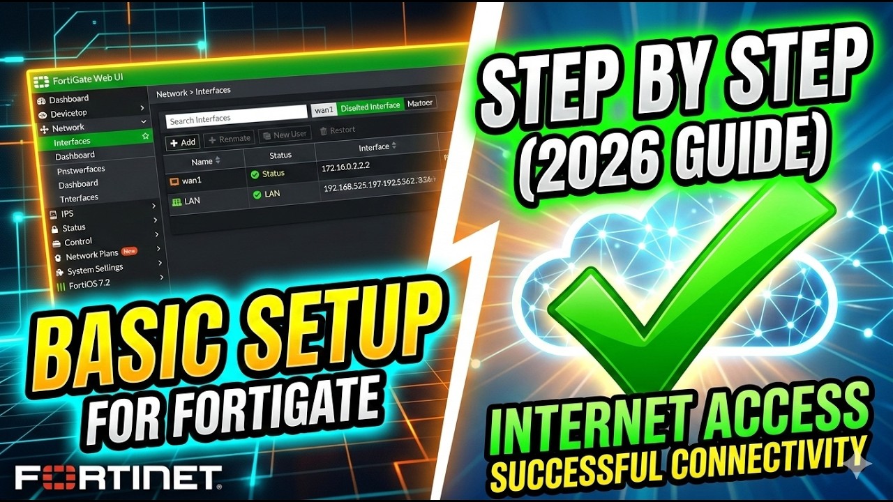 Day1 FortiGate Firewall Basic Setup : Internet Access Step-by-Step ...