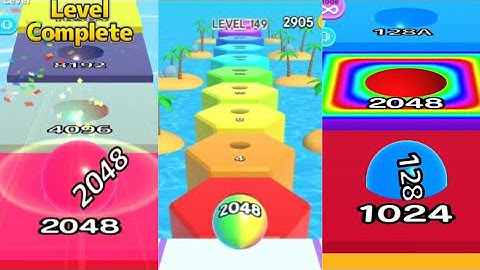 2048 Runner Ball: Ball Games / Ball Run Infinity / Ball Run 2048 Merge Number all levels gameplay 👌👍