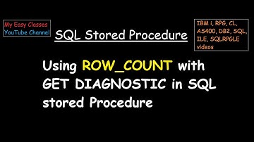 Using ROW_COUNT with GET DIAGNOSTIC in SQL stored Procedure in IBM i DB2 AS400