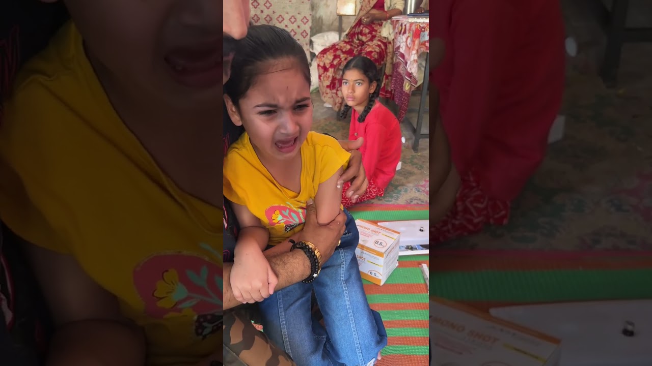 Measles and Rubella Vaccine | Hiti Baby Got MR Vaccine With Her Sister @cherryandall