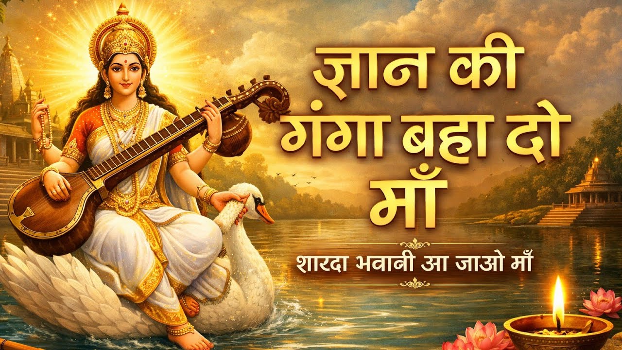 ज्ञान की गंगा बहा दो माँ 🙏 | Maa Saraswati Bhajan | Peaceful Saraswati Vandana | Study & Meditation