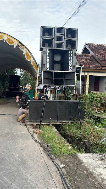 Persiapan cek sound new Bintang Yenila ft Nugroho Audio edisi launching box Gajahan baru