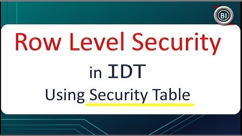 Row Level Security using Database Table | BOBJ Universe