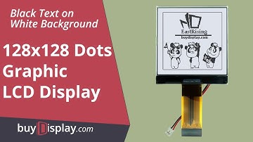 2.5"Graphic COG 128x128 LCD Display Modules ST7541 Black Text on White Background