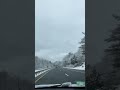 Driving through a snow globe