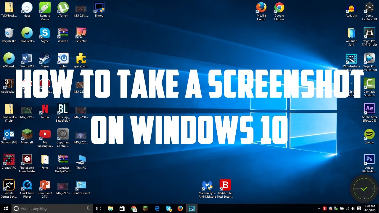 How do you make a screen capture on a PC?