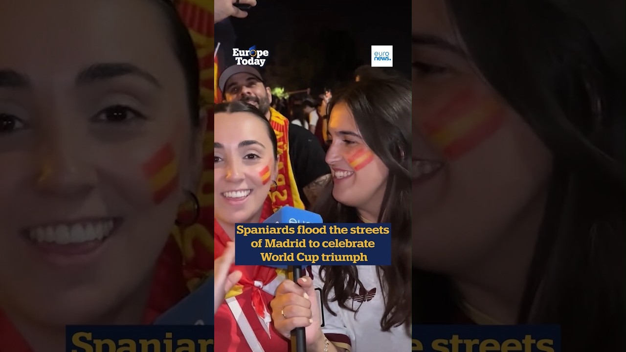 Spaniards flood the streets of Madrid to celebrate World Cup triumph