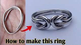 Knot silver ring/jewelry making/how to make/gold Smith Luke