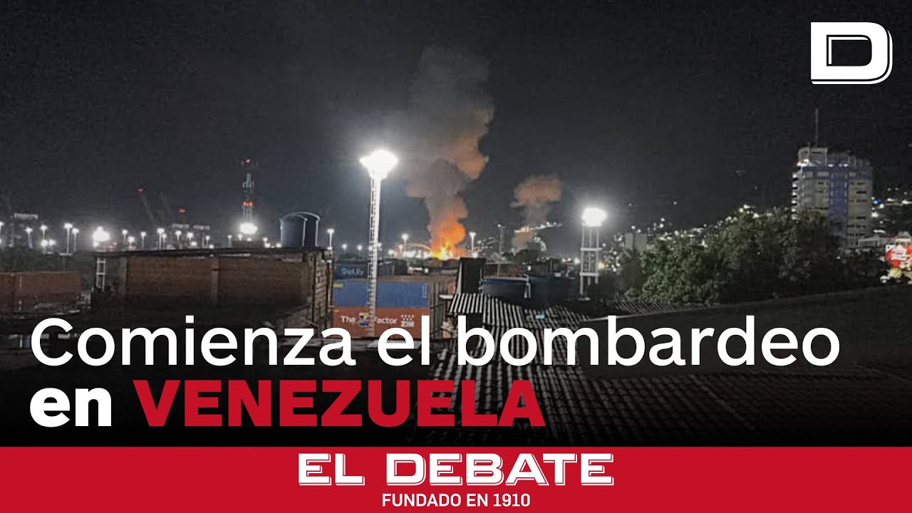 Arde Caracas: comienzan los bombardeos por aire en la capital de Venezuela