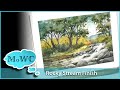 Rocky Stream Painting Detailing Process Chat Watercolor