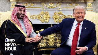 Trump welcomes Saudi crown prince and dismisses intel linking him to Khashoggi killing