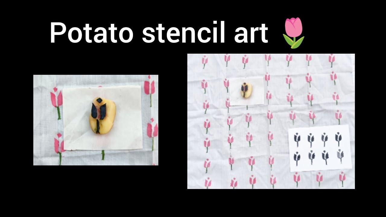 Potato stencil lets create block printing by using potato.