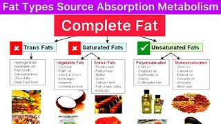 Fat Definition Source Classification   Function Absorption Metabolism Deficiency Hindi | What is Fat